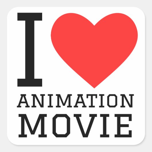 私はアニメーション映画が大好き スクエアシール (正面)