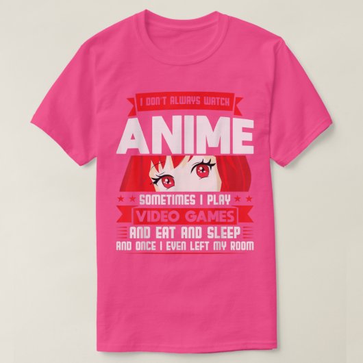 私はアニメ&ビデオゲー遊ムアニメTシャツを見る Tシャツ (デザイン正面)