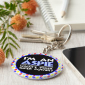 私はアパイだ。お前の力すごいは? キーホルダー (側面)