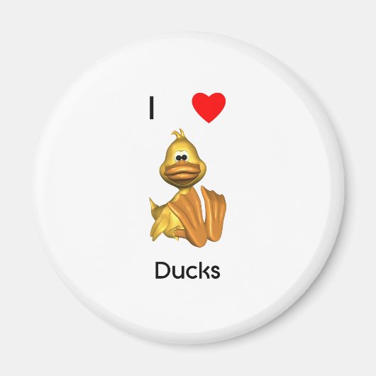 私はアヒルが大好きだ マグネット (正面)