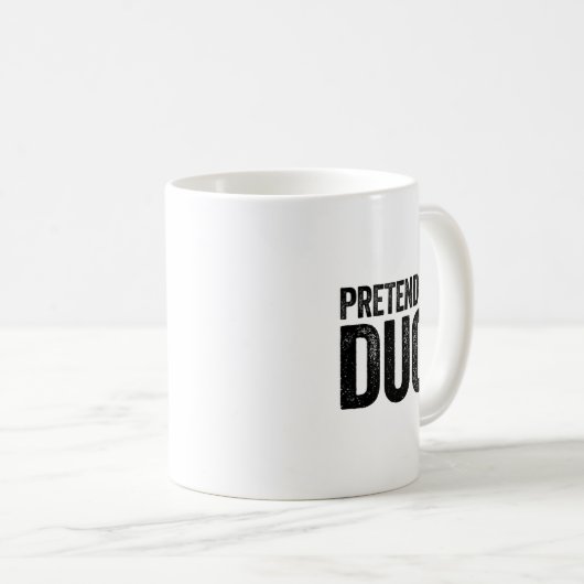 私はアヒルにマッチする子供たち大人アヒルのコスチュームのふりをする コーヒーマグカップ (正面右)