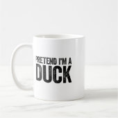 私はアヒルにマッチする子供たち大人アヒルのコスチュームのふりをする コーヒーマグカップ (左)