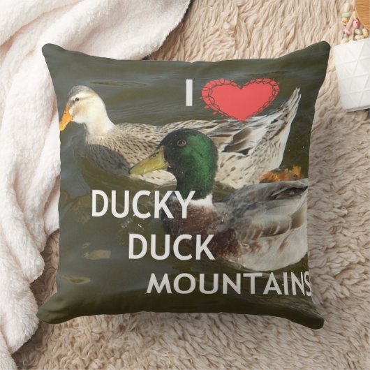 私はアヒルの山の枕が大好き クッション (ブランケット)