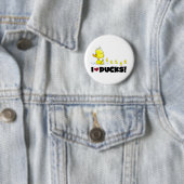 私はアヒルのTシャツおよびギフトを愛します 缶バッジ (インサイチュ)