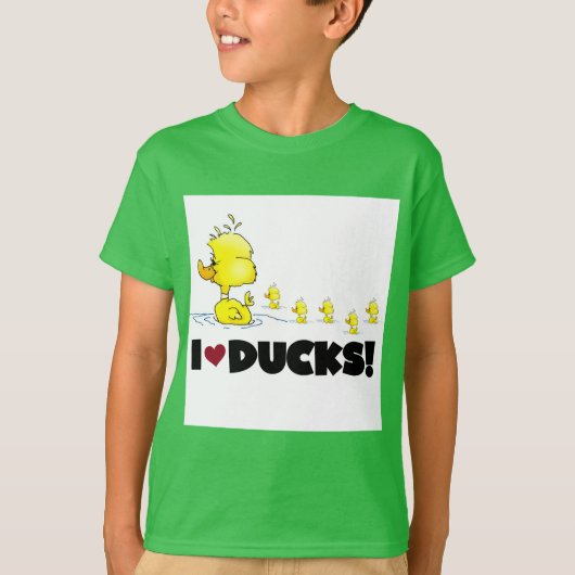 私はアヒルのTシャツおよびギフトを愛します Tシャツ (正面)