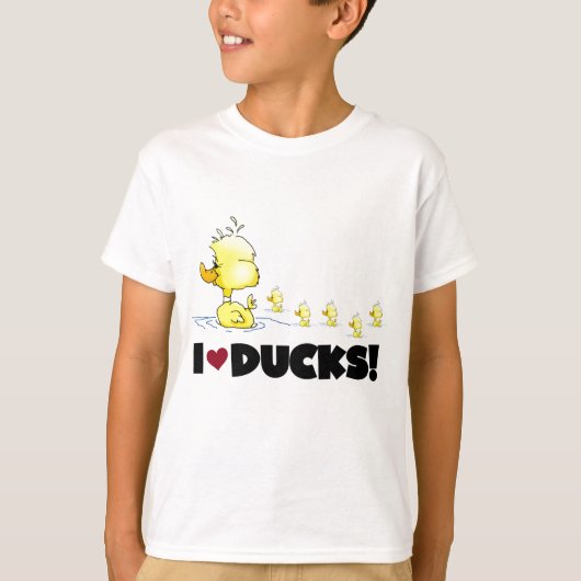 私はアヒルのTシャツおよびギフトを愛します Tシャツ (正面)