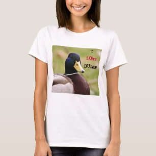 私はアヒルのTシャツを愛します Tシャツ