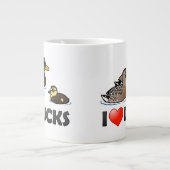 私はアヒルを愛します ジャンボコーヒーマグカップ (正面)