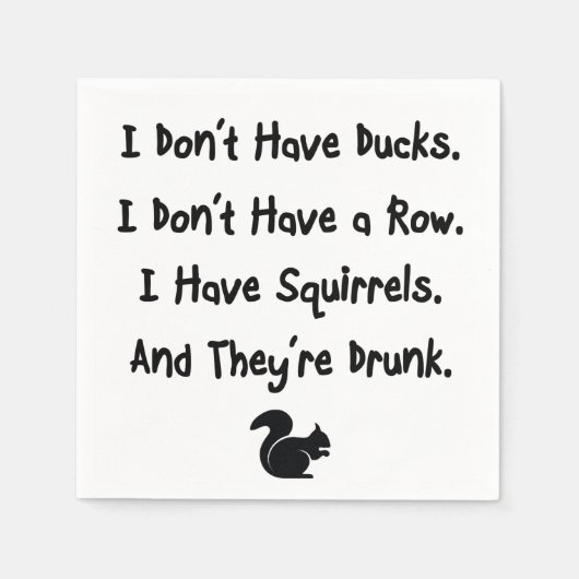 私はアヒルを持っていない スタンダードカクテルナプキン (正面)