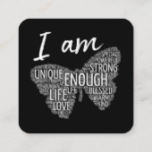 私はアフィユニークーの引力の強い前向き法則だ スクエア名刺 (裏面)