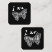 私はアフィユニークーの引力の強い前向き法則だ スクエア名刺 (正面/裏面)