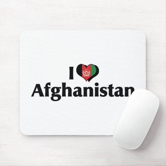私はアフガニスタンの旗を愛します マウスパッド (マウス)