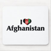 私はアフガニスタンの旗を愛します マウスパッド (正面)