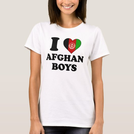 私はアフガンボーイズが大好き Tシャツ (正面)