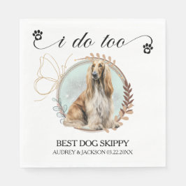 私はアフガン・ハウンド・ドッグの写真を愛撫し結婚すぎる スタンダードランチョンナプキン