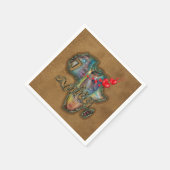 私はアフリカが大好きだ スタンダードカクテルナプキン (角)