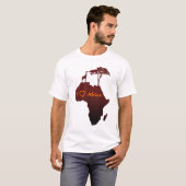 私はアフリカが大好き | アフリカサファリの地図 Tシャツ (正面フル)