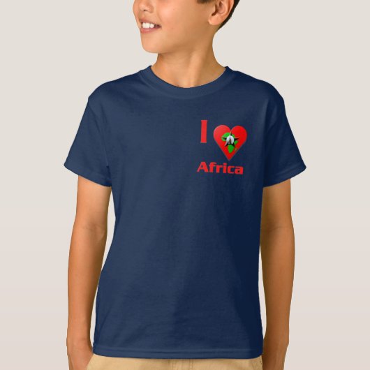 私はアフリカが大好き Tシャツ (正面)