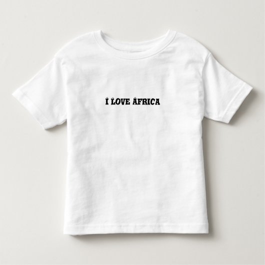 私はアフリカの幼児のTシャツを愛します トドラーTシャツ (正面)
