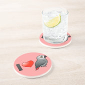 私はアフリカの灰色を愛します コースター (側面)