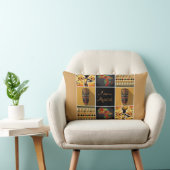 私はアフリカパターンプリントのコラージュです ランバークッション (椅子)