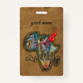 私はアフリカメッセンジャーバッグバッジが大好き バッジ (正面)