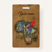 私はアフリカメッセンジャーバッグバッジが大好き バッジ (裏面)