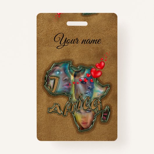 私はアフリカメッセンジャーバッグバッジが大好き バッジ (裏面)