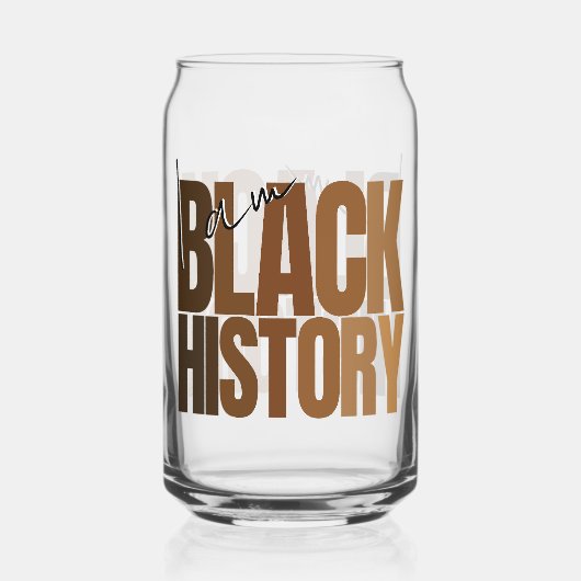 私はアフリカ系アメリカ人を称える黒人歴史月間 ガラス缶 (裏面)