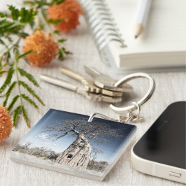 私はアフリカBaobabツリー写真が大好き キーホルダー