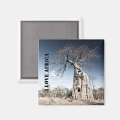 私はアフリカBaobabツリー写真が大好き マグネット (正面/裏面)