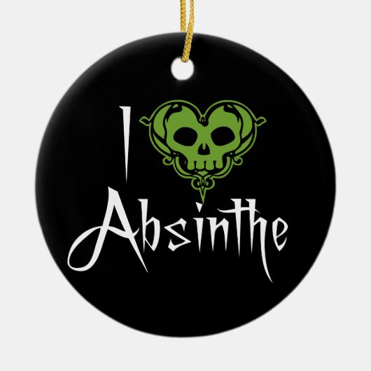私はアブシンテが大好き セラミックオーナメント (正面)