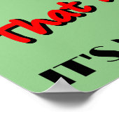 私はアプ気にロスターじゃないおもしろい ポスター (角)