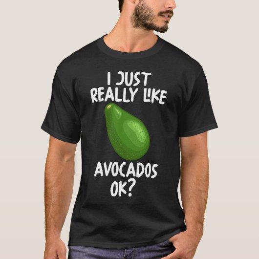 私はアボカドが大好き Tシャツ (正面)