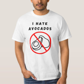 私はアボカドが嫌いだ Tシャツ