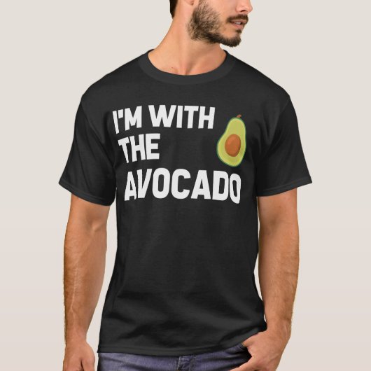 私はアボカドと一緒おもしろいだ Tシャツ (正面)
