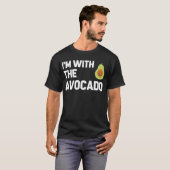 私はアボカドと一緒おもしろいだ Tシャツ (正面フル)