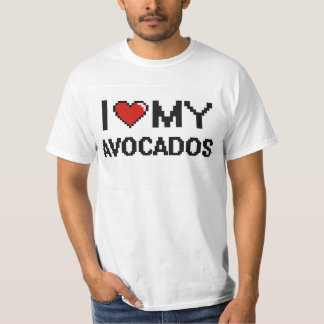 私はアボカドのデジタル私のデザインを愛します Tシャツ