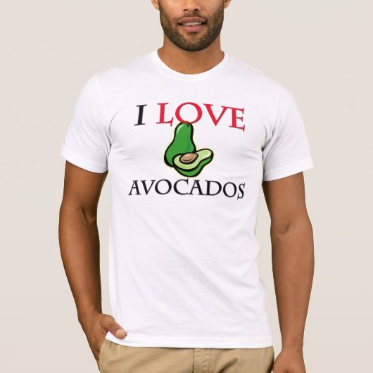 私はアボカドを愛します Tシャツ (正面)
