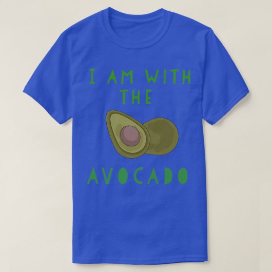 私はアボカド5を持っている Tシャツ (デザイン正面)