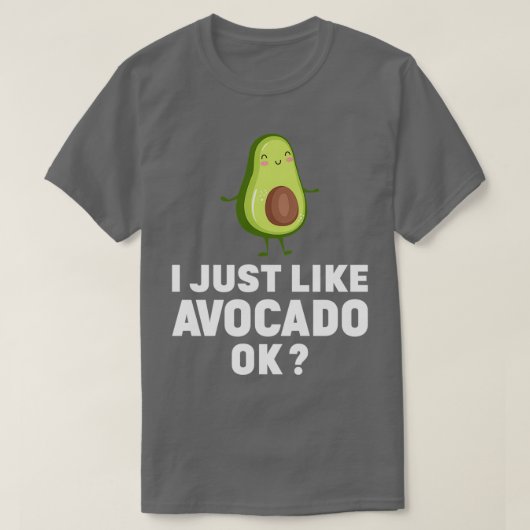 私はアボカドOkが好き Tシャツ (デザイン正面)
