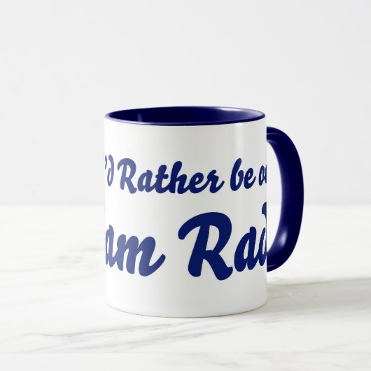 私はアマチュア無線にむしろあります マグカップ (正面右)