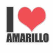 私はアマリロが大好き シール (正面)