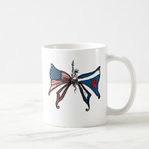 私はアメリカおよびスコットランドを愛します!! コーヒーマグカップ