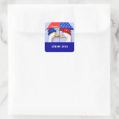 私はアメリカが大好きだ。7月おもしろい4日 スクエアシール (バッグ)