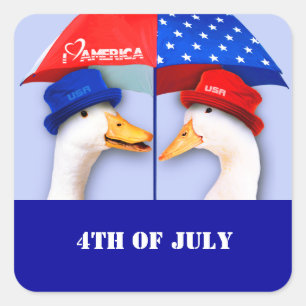 私はアメリカが大好きだ。7月おもしろい4日 スクエアシール
