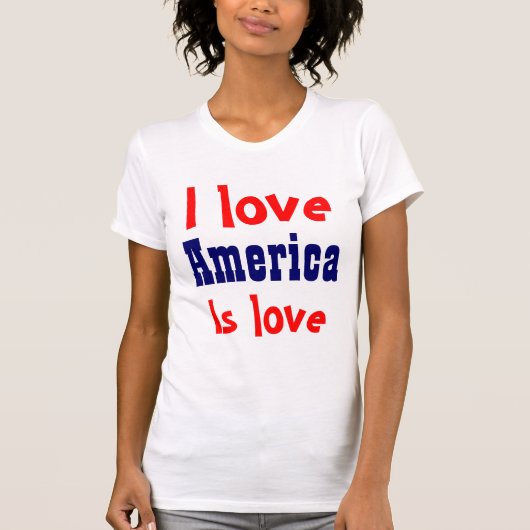 私はアメリカが大好きだ Tシャツ (正面)