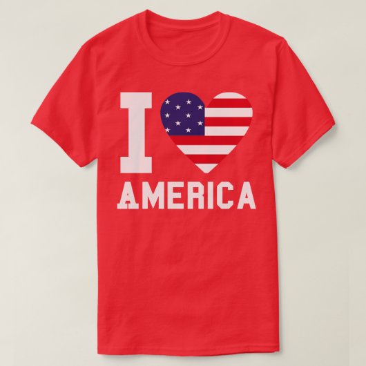 私はアメリカが大好きだ Tシャツ (デザイン正面)