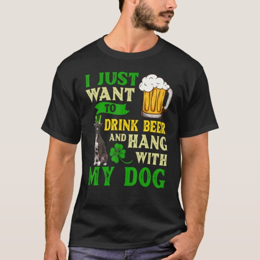 私はアメリカとビールをつる飲みたいだけだ Tシャツ (正面)