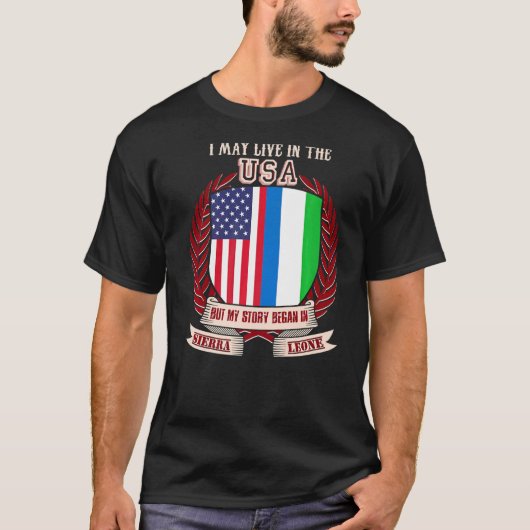 私はアメリカに住むかもしれないが、私の話はシエラで始まった Tシャツ (正面)